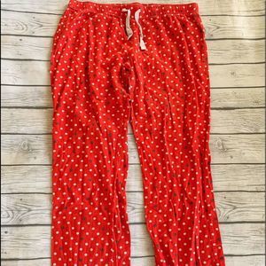 Old Navy red white polka dot pajama pants-large